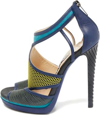 Jimmy Choo London Sandali con inserti in rete 130mm - Blu