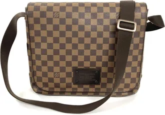 Louis Vuitton Damier Canvas Ebene Damier Canvas Shoulder Bag (Pre-Owned)