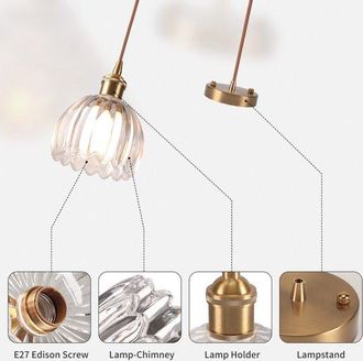 OEM L&aacute;mpara Colgante De Cristal Vintage Tipo Ara&ntilde;a Para Sal&oacute;n, Dormitorio Y Cocina. Transparente