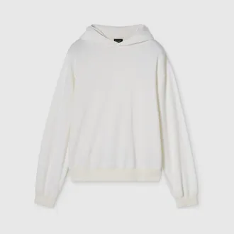Gucci Cashmere Blend Sweatshirt With Embroidery, Size XXXL, White, Ready-to-wear