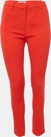 Roberto Cavalli Orange Crepe Trousers
