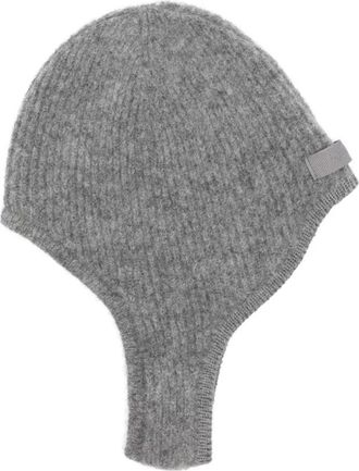 Jacquemus Donkergrijze Hooded Gros Grain Jas - Dames - Hoeden - Grijs - ONE Size - Accessoires