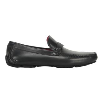Ferragamo Loafers, male, Black, 7 1/2 UK, Classic Leather Loafers with Logo Detail