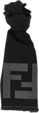 Fendi FF Macro Scarf - Accessories - Hombre - Negro - ONE SIZE