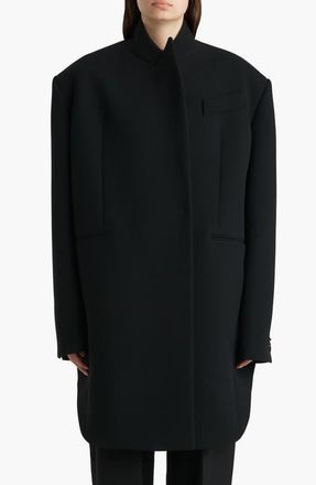 Khaite Comelle Crepe Coat in Black at Nordstrom, Size 4