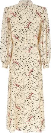 Valentino Garavani Womens Multicolor Silk Midi Dress