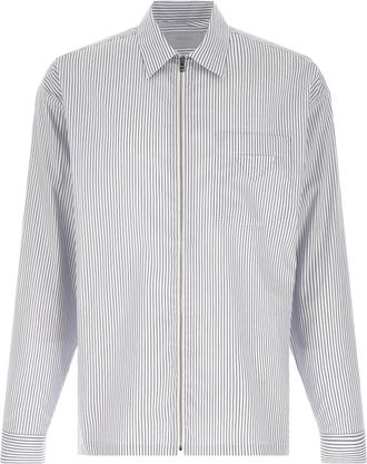 Prada Blue Cotton Mens Blouse