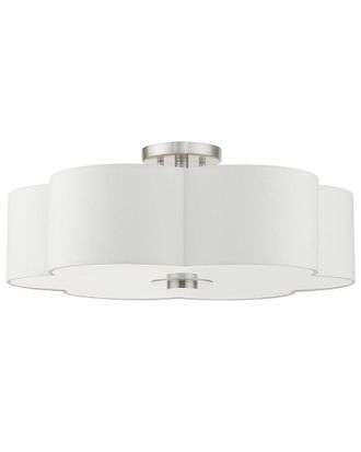 Livex Lighting 5 Light Brushed Nickel Semi-Flush
