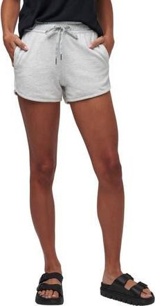 Travis Mathew Cloud Drawstring Fleece Shorts in Heather Light Grey at Nordstrom Rack, Size X-Large