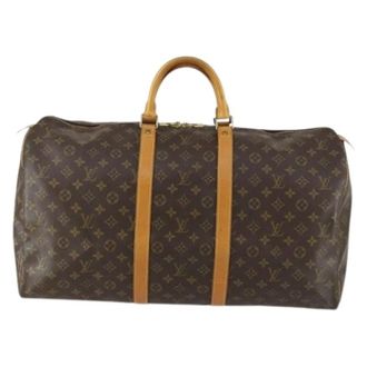 Louis Vuitton Pre-owned Weekend Bags, unisex, Brown, Size: ONE SIZE Pre-owned Canvas Weekend Bag