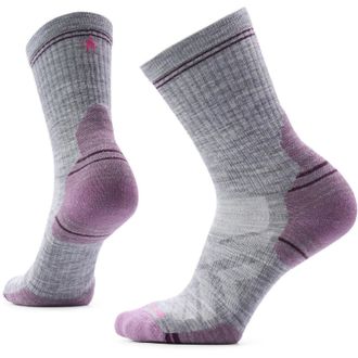 Smartwool Womens Performance Hike Targeted Cushion Mid Crew Socks Gray L