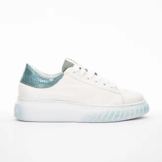 And&igrave;a Fora Womens Zoe Sneaker In Sun Bianco Hof Salvia