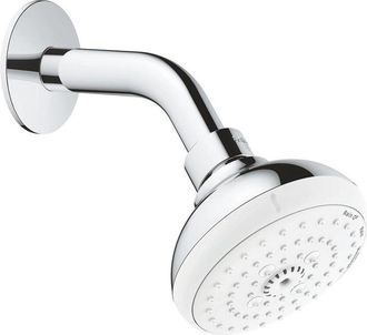 GROHE Tempesta 100 Hoofddouche - 10cm - 3 straalsoorten - wandmontage - chroom/wit