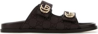 Gucci Dark Brown Slip On Sandals