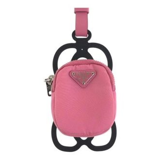 Prada Pre-owned Mini Bags, female, Pink, Size: ONE SIZE Pre-owned Nylon Tessuto Logo Pouch