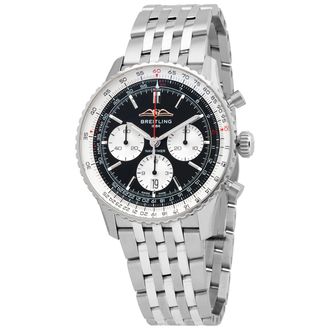 Breitling Pre-owned Breitling Navitimer Chronograph Automatic Chronometer Black Dial Mens Watch AB0138211B1A1