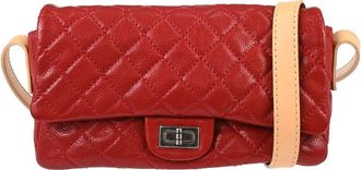 Chanel Reissue 2.55 Belt Quilted Aged Calfskin Red Leather Handbag (Pre-Owned)