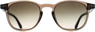 Tom Ford Round Mens Shiny Light Brown Gradient Holt-02 FT1302 - One Size