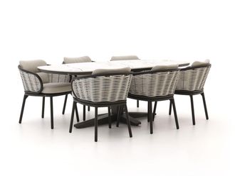 Apple Bee Pine Key/Zanzibar Deens Ovaal 220cm dining tuinset 7-delig