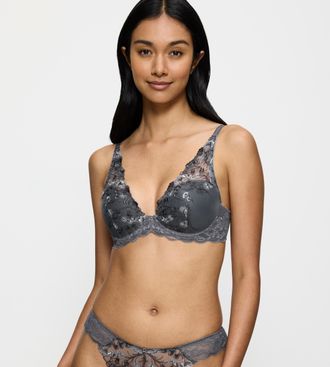 Triumph Schalen-BH TRIUMPH Sensual Spotlight WP, Damen, Gr. 75, Cup A, grau (pebble grau), Microtouch, Obermaterial: 64% Polyester, 29% Polyamid, 7% Elasthan,