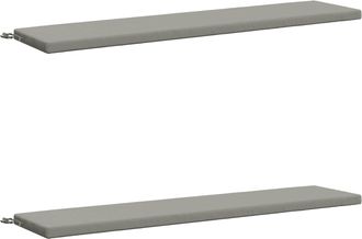 vidaXL Cojines Para Banco De 2 Piezas Soest 2 Uds. 100% Poli&eacute;ster Gris Vidaxl