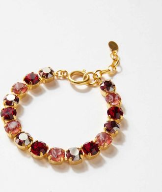 La Vie Parisienne Womens Crystal Chain Bracelet In Red