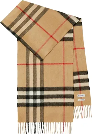 Burberry Heritage Check Cashmere Scarf - Beige