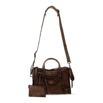 Balenciaga Tassen, Dames, Bruin, ONE Size, Katoen, Le City Small Bag