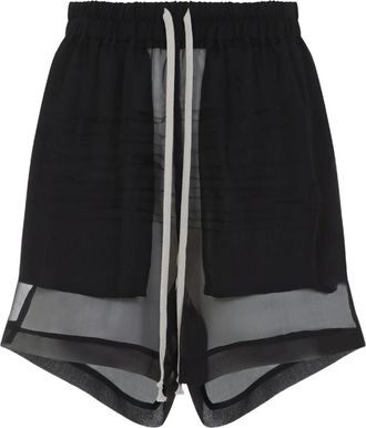 Rick Owens Shorts semi trasparenti - Nero