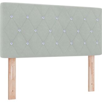 vidaXL Led Headboard with led Strip Lights Light grey 100 cm Velvet Vidaxl