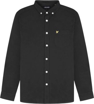 Lyle & Scott Lichtgewicht Oxford Overhemd - Heren - Casual Overhemden - Zwart - S - Katoen - Overhemden