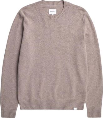 Norse Projects Merino wollen Noorse trui - Heren - Ronde hals truien - Roze - M - Wol - Truien & Vesten