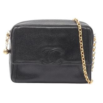 Chanel Pre-owned Coco Mark Calf Shoulder Bag - Dames - Pre-owned - Zwart - Maat: ONE Size Leer