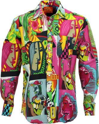 Loud Elephant Regular Fit Long Sleeve Shirt - Cubism (16 / 41cm / Large)
