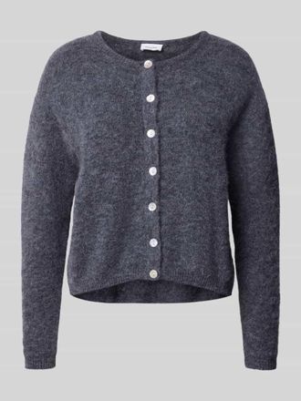 American Vintage American Vintage Strickjacke aus Woll-Mix mit Rundhalsausschnitt Modell VITOW in Mittelgrau, Gr&ouml;&szlig;e M