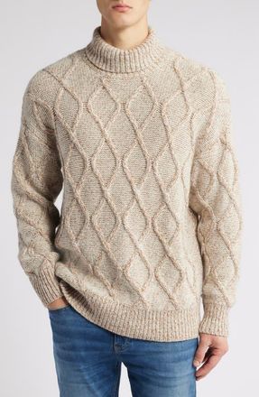 BOSS Estupendo Diamond Stitch Sweater in White at Nordstrom, Size Large