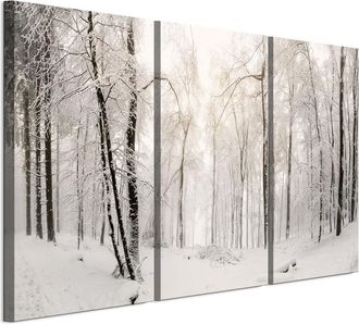OEM Cuadro Sobre Lienzo Italiano De 90 X 60 Cm, Tr&iacute;ptico - Estilo Cl&aacute;sico - Naturaleza Cuadro Sobre Lienzo Italiano De 120 X 80 Cm, Tr&iacute;ptico - Estilo Cl&aacute;s
