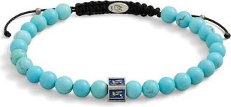 Degs & Sal Mens Venetian Lion Slider Bracelet in Royal Blue/Turquoise at Nordstrom