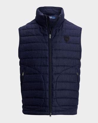 Polo Ralph Lauren Men & apos;s Quilted Linen Down Vest
