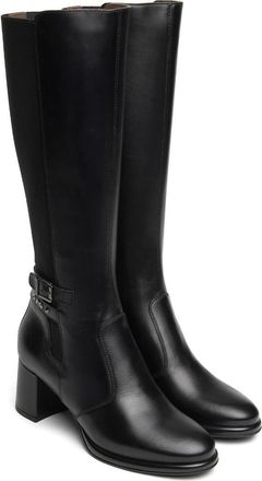 Nero Giardini Buckle Stretch Knee High Boot in Black at Nordstrom, Size 38