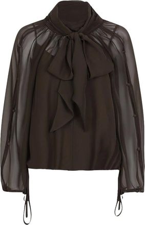 Dante6 Sonia Bohemian Blouse - Dames - Blouses & Shirts - Bruin - Maat: XL Chiffon