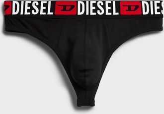 Diesel Mens Logo-waist stretch thong Cotton