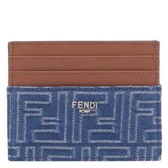 長財布 Fendi Embroidered Denim Wallet FENDI FF Denim Wallet | Blue | FARFETCH