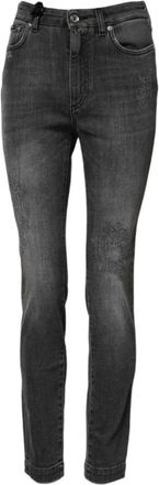 Dolce & Gabbana Dames, Jeans, Grijs, Maat: 2XS Katoen