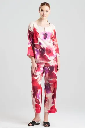 Natori Mizuki Split V Over the Head PJ Set in Red at Nordstrom, Size X-Small