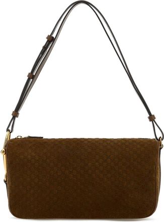 Gucci Brown Half Horsebit Medium Shoulder Bag