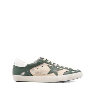Golden Goose Green Star Calf Leather Trainers