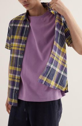 Seasalt Cornwall Skylight Cave Plaid Organic Cotton Button-Up Shirt in Mowhay Squall at Nordstrom, Size Xx-Large