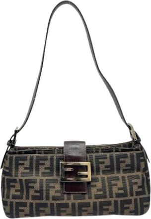 Fendi Pre-owned Zucca Shoulder Bag - - Pre-owned - Donna - Marrone - ONE SIZE