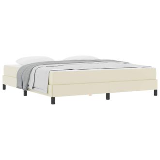 vidaXL Estructura De Cama Con Colch&oacute;n Crema 180 X 200 Cm Tela Vidaxl